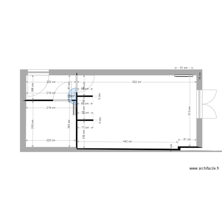 studio erasme ss meubles. Plan de 0 pièce et 0 m2