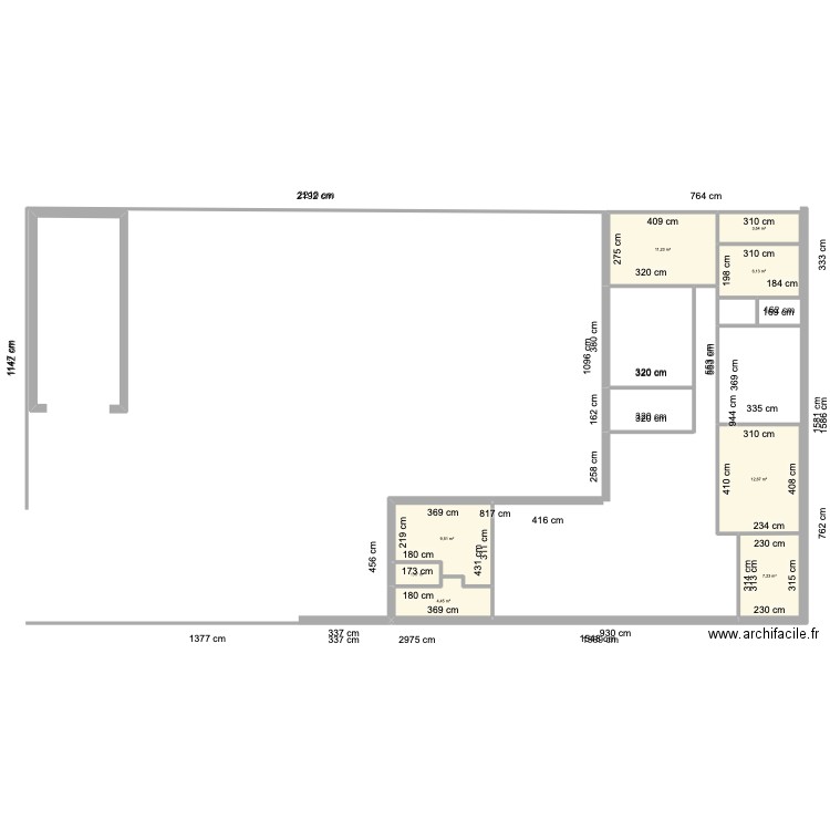 PLAN MARSILLY 8. Plan de 8 pièces et 56 m2