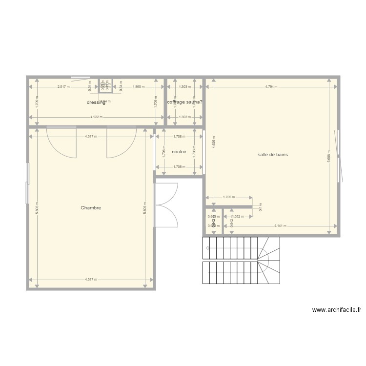 chambre parentale. Plan de 0 pièce et 0 m2