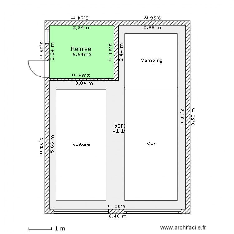 garage. Plan de 0 pièce et 0 m2