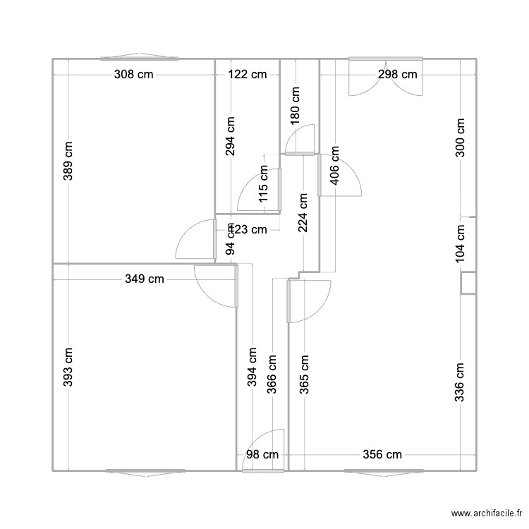 Maison. Plan de 7 pièces et 63 m2