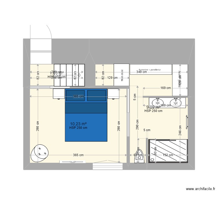 CHAMBRE SALLE DE BAIN. Plan de 0 pièce et 0 m2