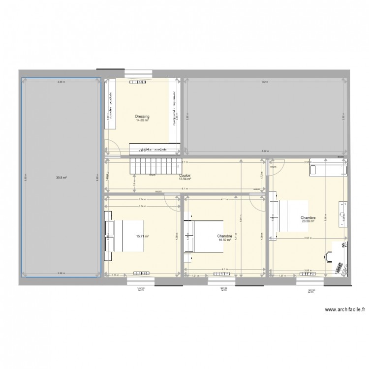 etage final 01052017k. Plan de 0 pièce et 0 m2