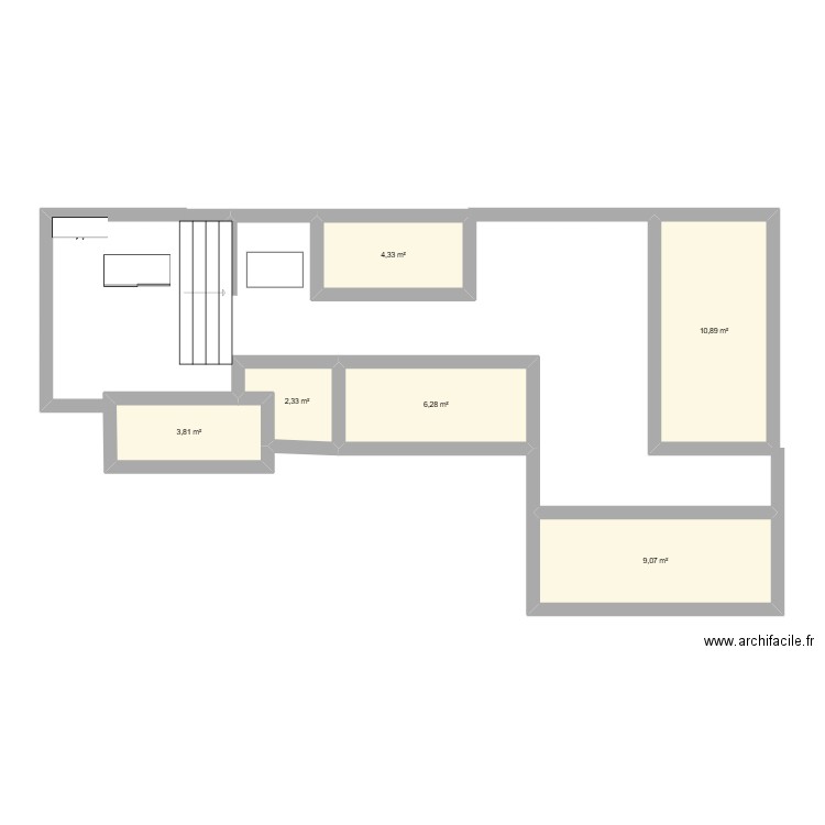 body minute plan. Plan de 6 pièces et 37 m2