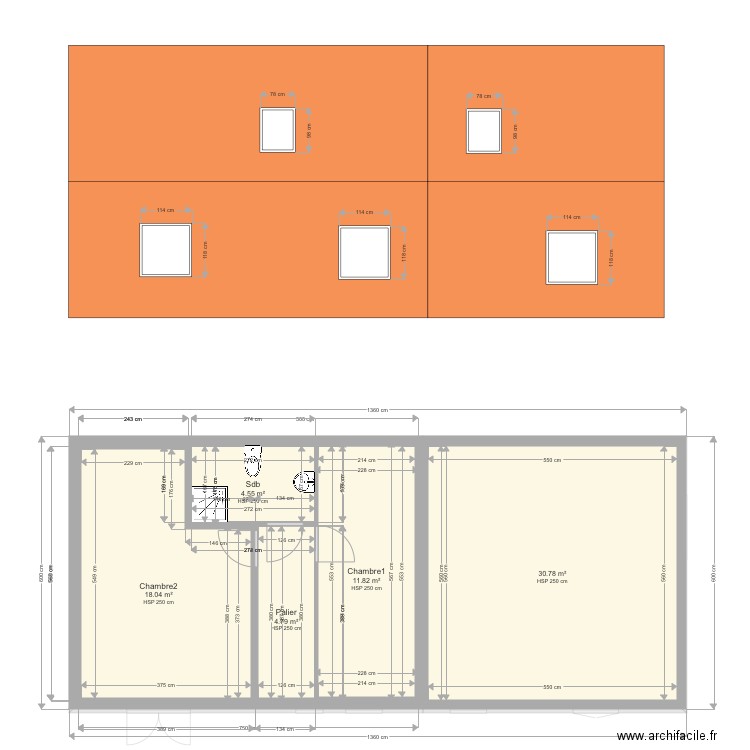 Grange ozouer. Plan de 0 pièce et 0 m2