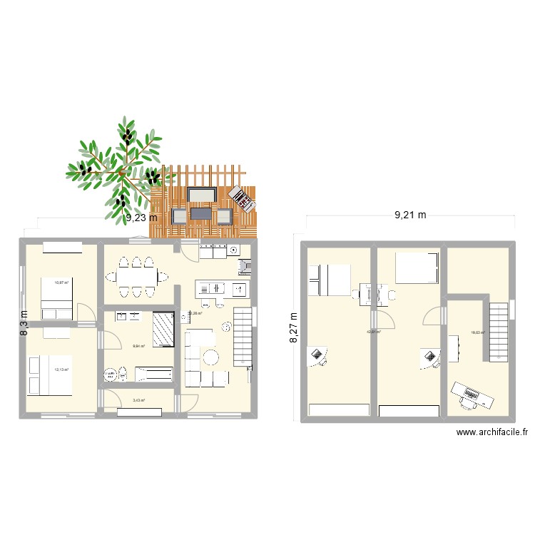 maison garchizy. Plan de 7 pièces et 131 m2