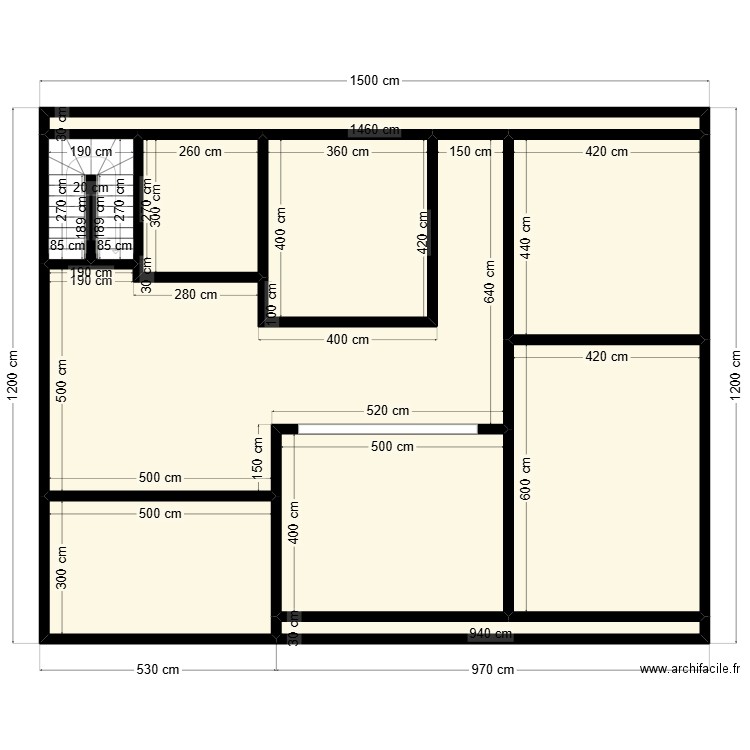 maison vetta. Plan de 10 pièces et 154 m2