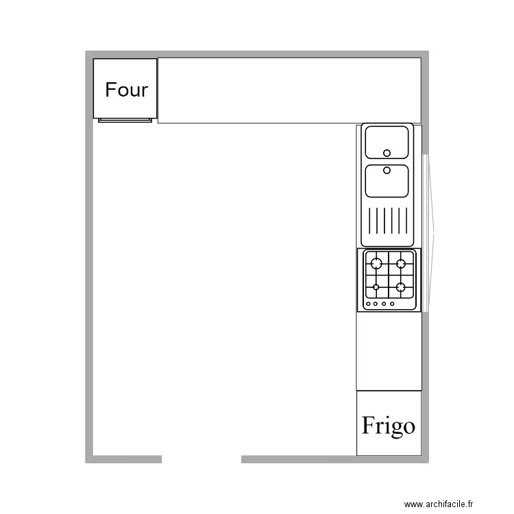 Cuisine. Plan de 0 pièce et 0 m2