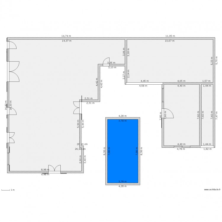 maison orx piscine. Plan de 0 pièce et 0 m2