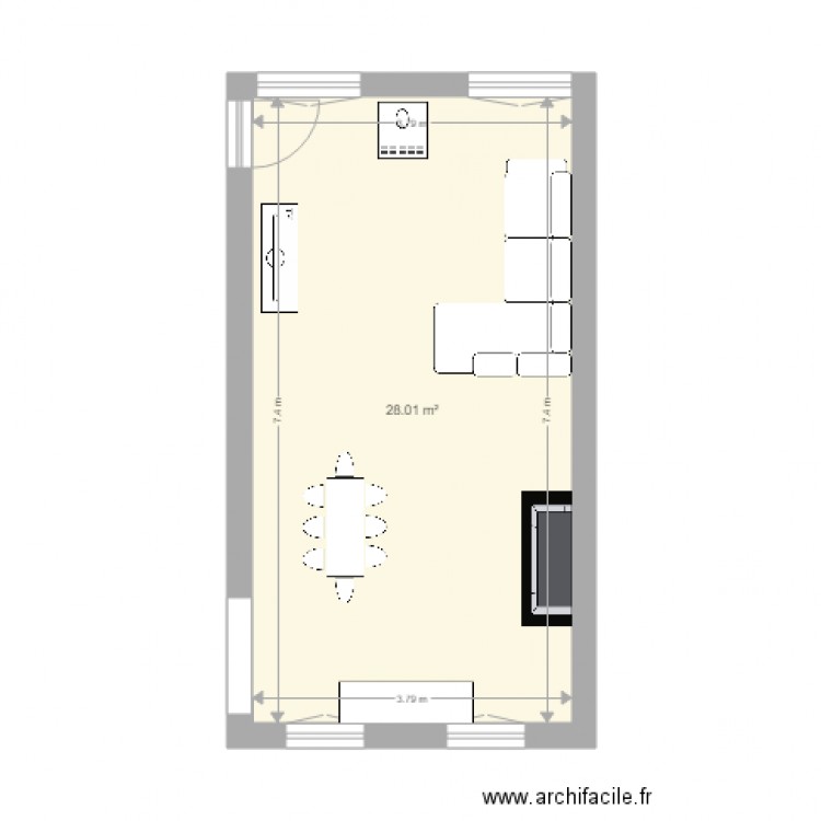 séjour canape beige. Plan de 0 pièce et 0 m2