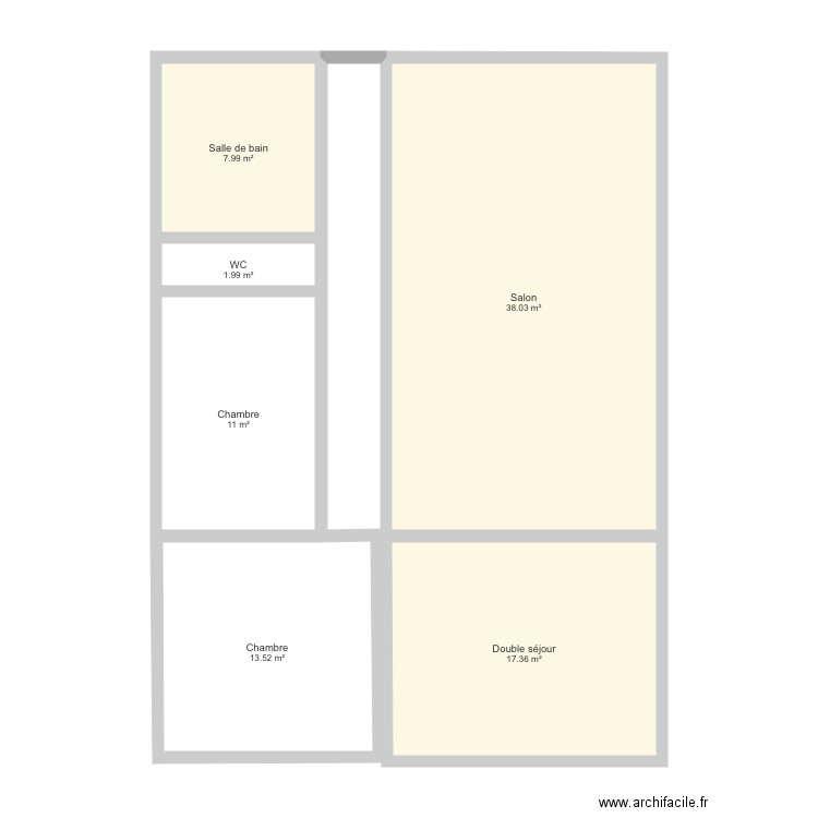 Maison 90m2. Plan de 0 pièce et 0 m2