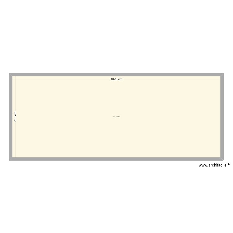 salle polyvalente rdc . Plan de 1 pièce et 146 m2