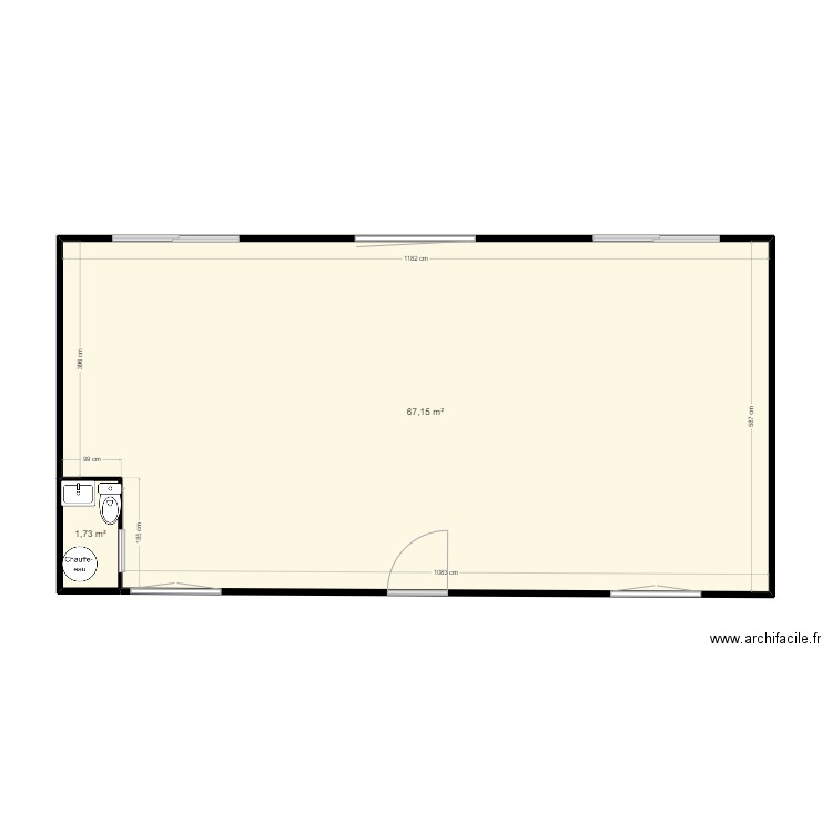 MAISON 31 ARTHUR ENAUD. Plan de 2 pièces et 69 m2