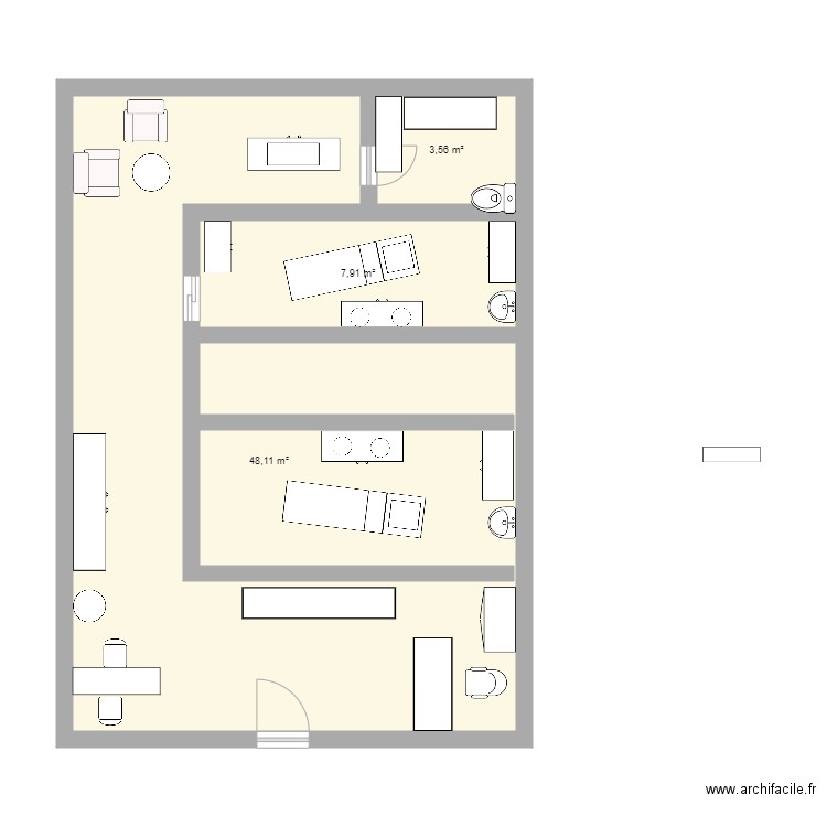 bac. Plan de 0 pièce et 0 m2