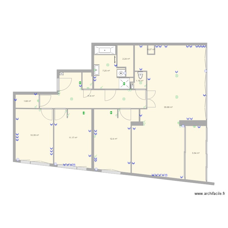 Appartement Apres Travaux Electricite. Plan de 0 pièce et 0 m2