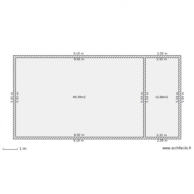 garage existant 1. Plan de 0 pièce et 0 m2