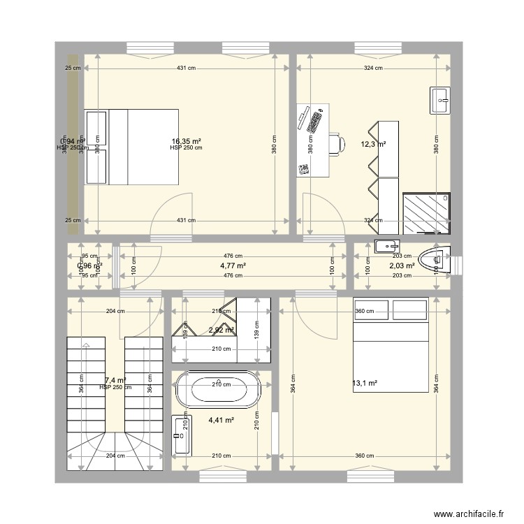 1er. Plan de 0 pièce et 0 m2