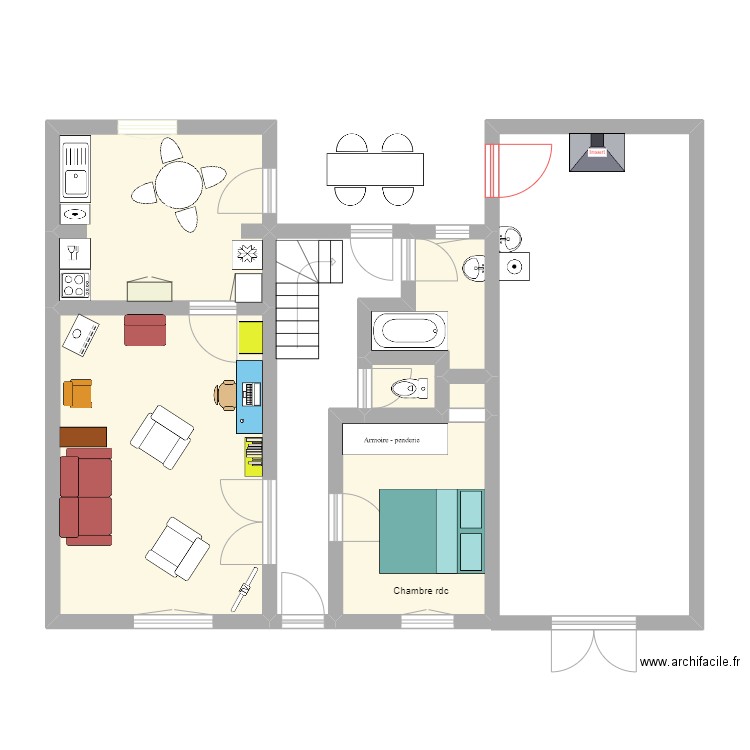 Simard. Plan de 6 pièces et 48 m2