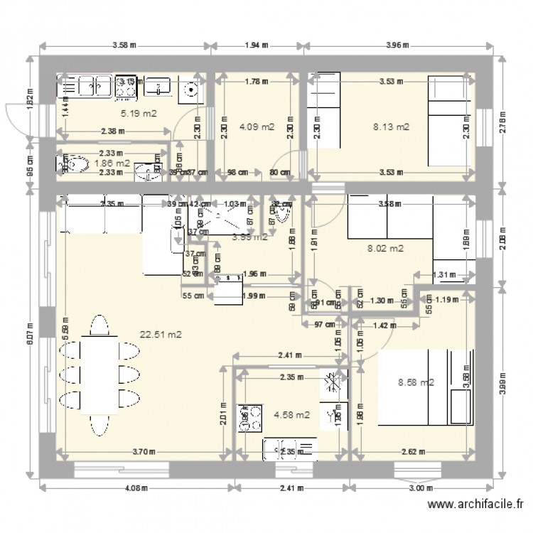 maison 2 bis. Plan de 0 pièce et 0 m2