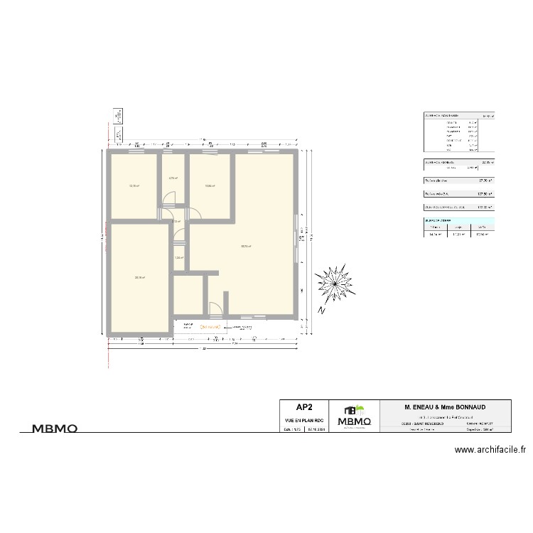 Maison St rev. Plan de 7 pièces et 112 m2