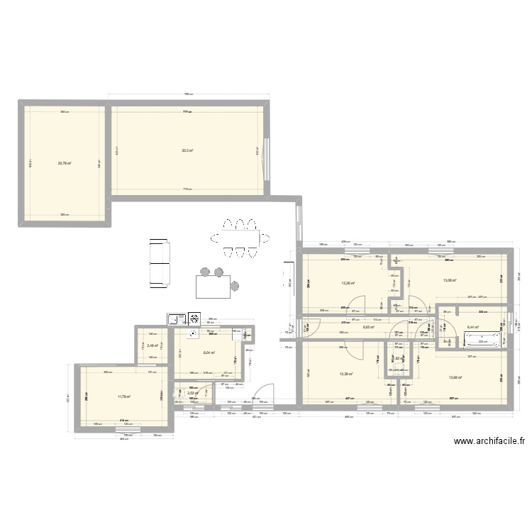 36 bis 2. Plan de 13 pièces et 141 m2