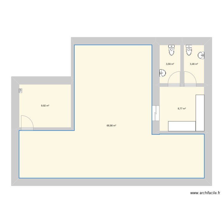 Selestat 2025. Plan de 5 pièces et 93 m2