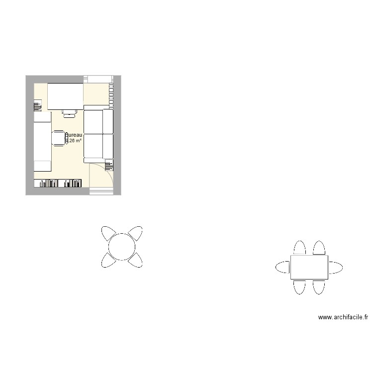 bureau. Plan de 0 pièce et 0 m2