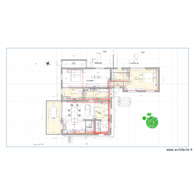 plan avec deux chambres locations. Plan de 0 pièce et 0 m2