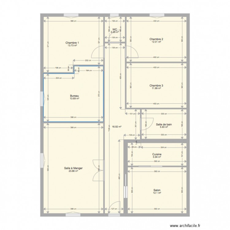 1er étage. Plan de 0 pièce et 0 m2