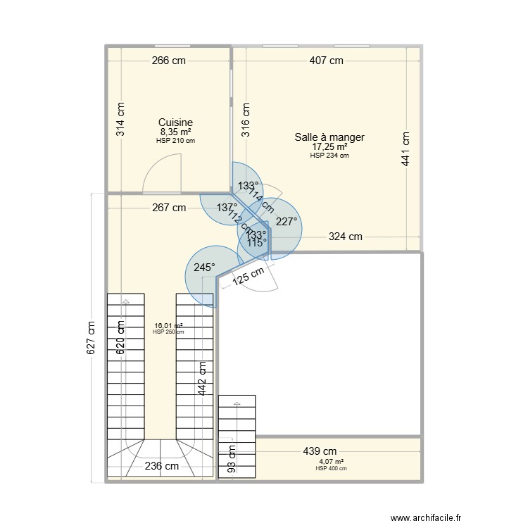 REPé 3ER. Plan de 4 pièces et 46 m2