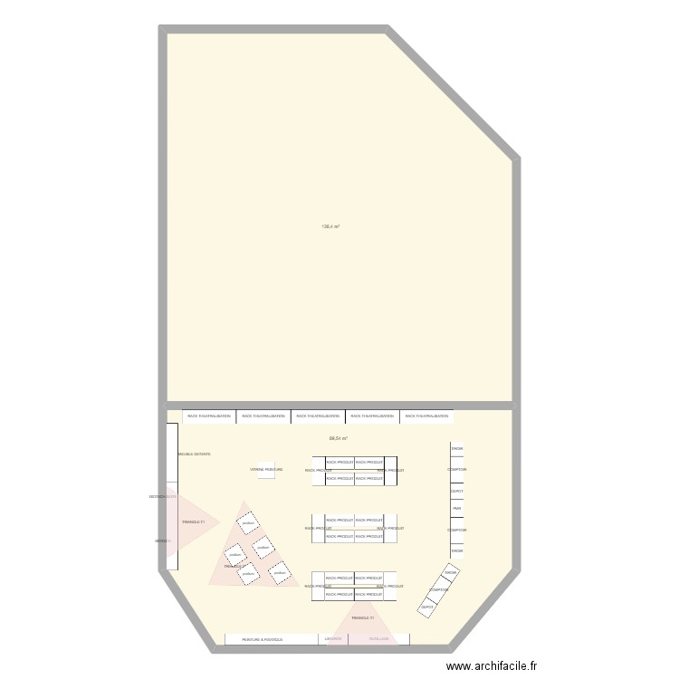 CAMBRAI. Plan de 2 pièces et 228 m2