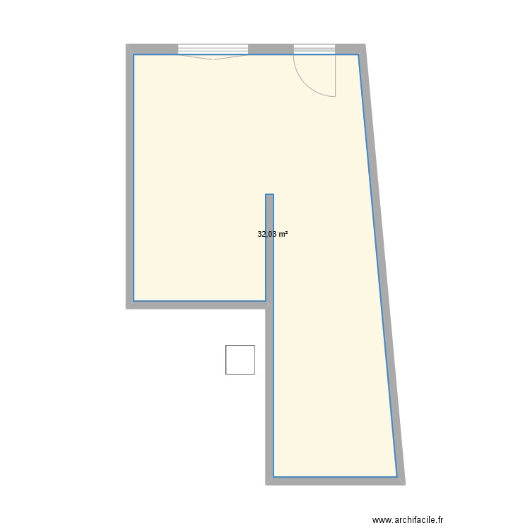 102 bis 1. Plan de 1 pièce et 32 m2