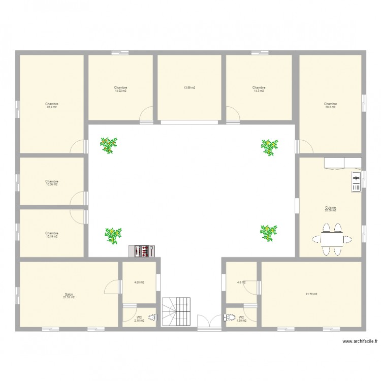 Riad. Plan de 0 pièce et 0 m2