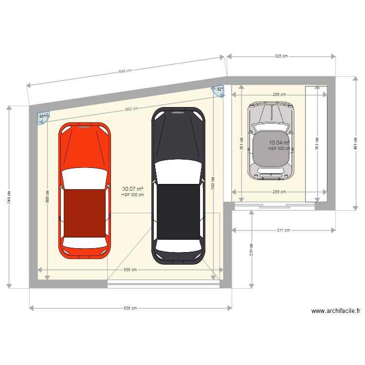 Garage. Plan de 0 pièce et 0 m2