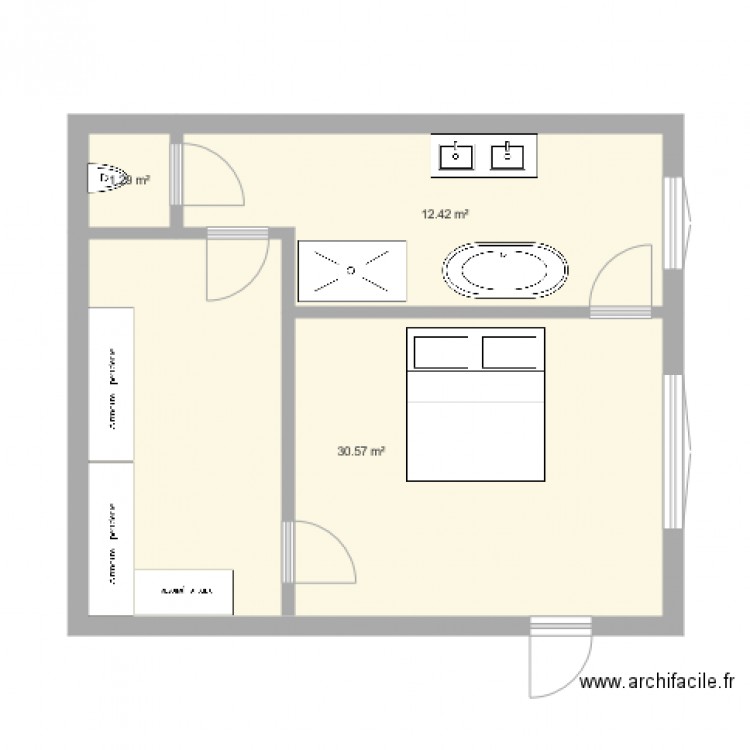 chambre. Plan de 0 pièce et 0 m2