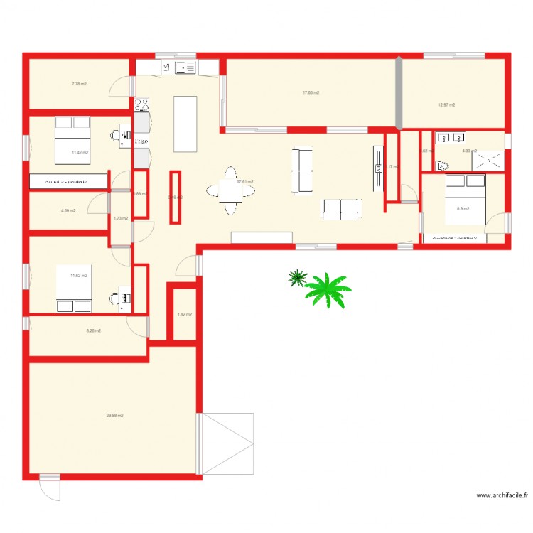 PLAN MAISON ARCHI. Plan de 0 pièce et 0 m2