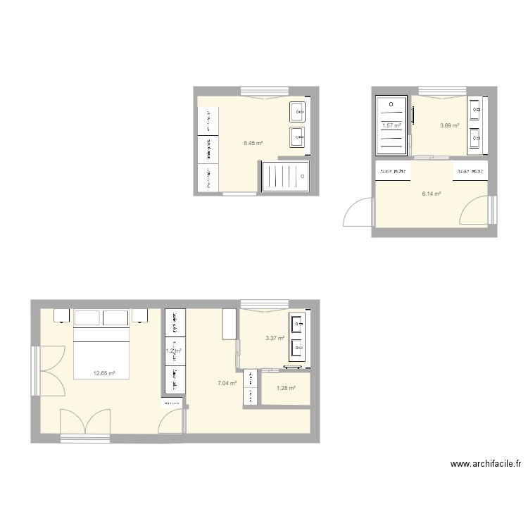 sdb rdc bso. Plan de 0 pièce et 0 m2