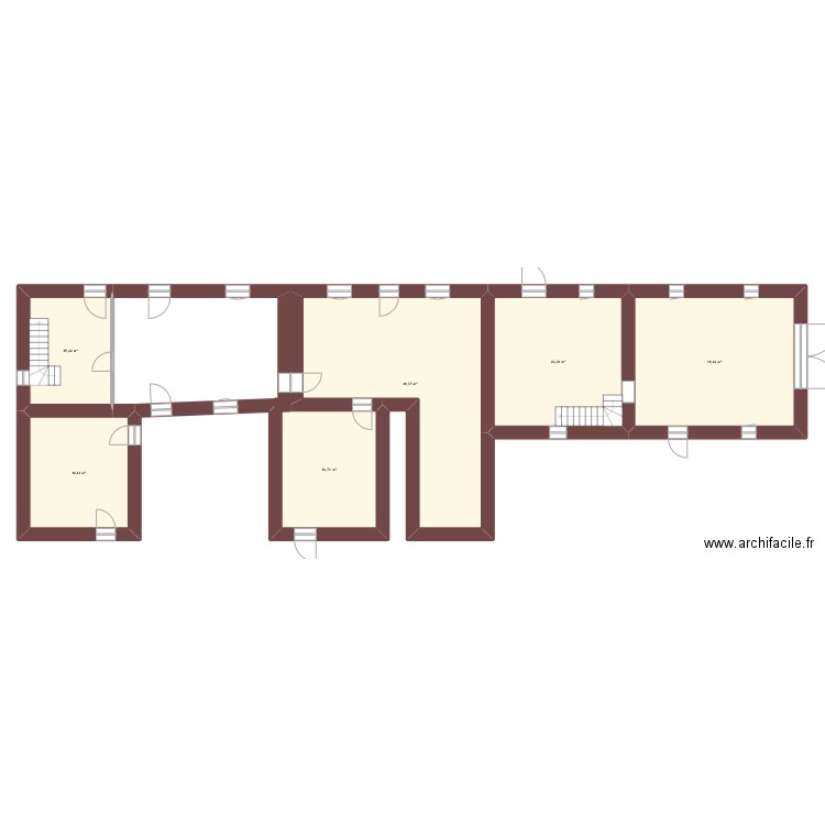 KB22. Plan de 6 pièces et 167 m2