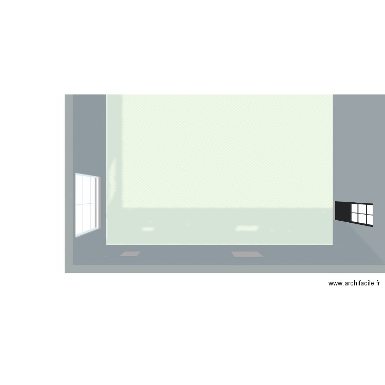 Cuisine. Plan de 1 pièce et 64 m2