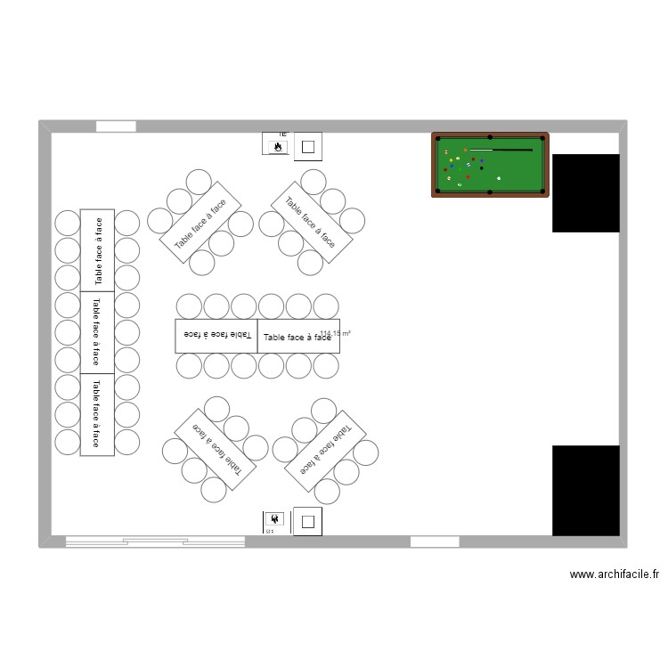 Salle mariage. Plan de 0 pièce et 0 m2