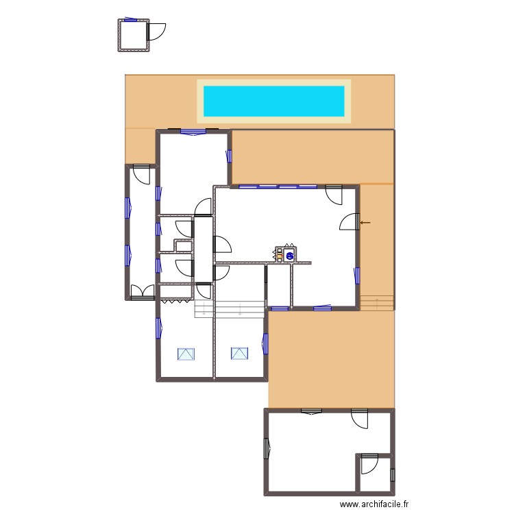 chalet. Plan de 0 pièce et 0 m2