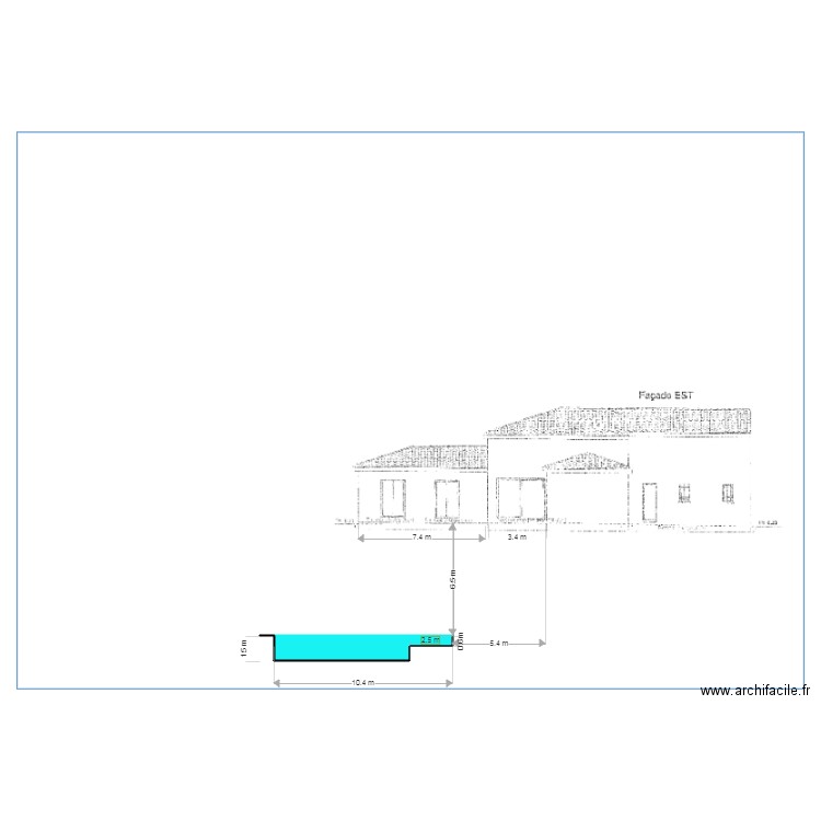 COUPE PISCINE2. Plan de 0 pièce et 0 m2