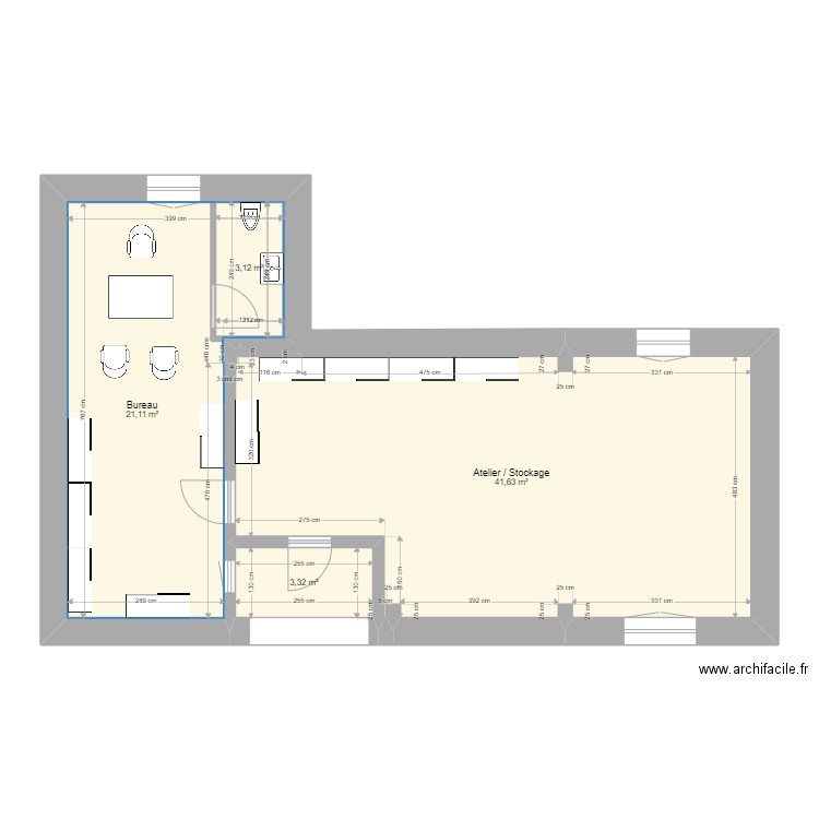 Monein grange projet 2. Plan de 0 pièce et 0 m2