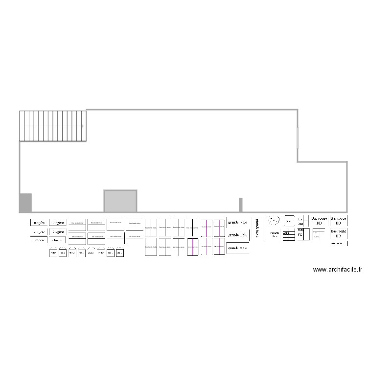 Plan vide et meubles à part 01. Plan de 0 pièce et 0 m2