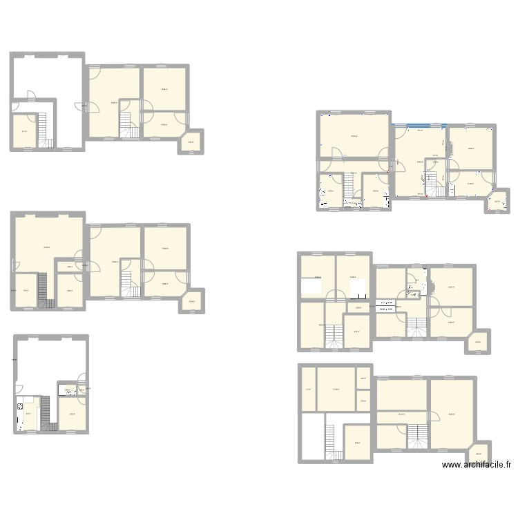 Tourelles. Plan de 61 pièces et 668 m2