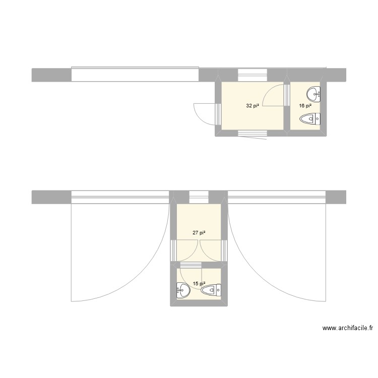 Thom 37-A. Plan de 4 pièces et 8 m2