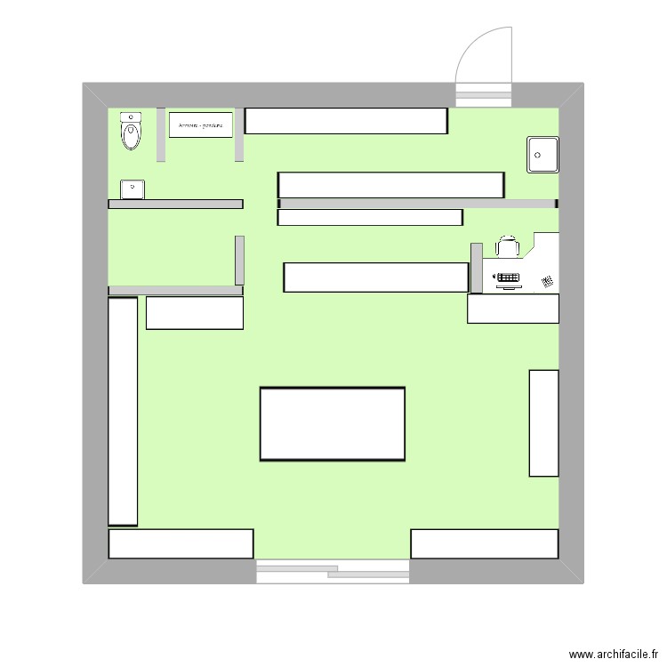 Dossier vente. Plan de 1 pièce et 23 m2