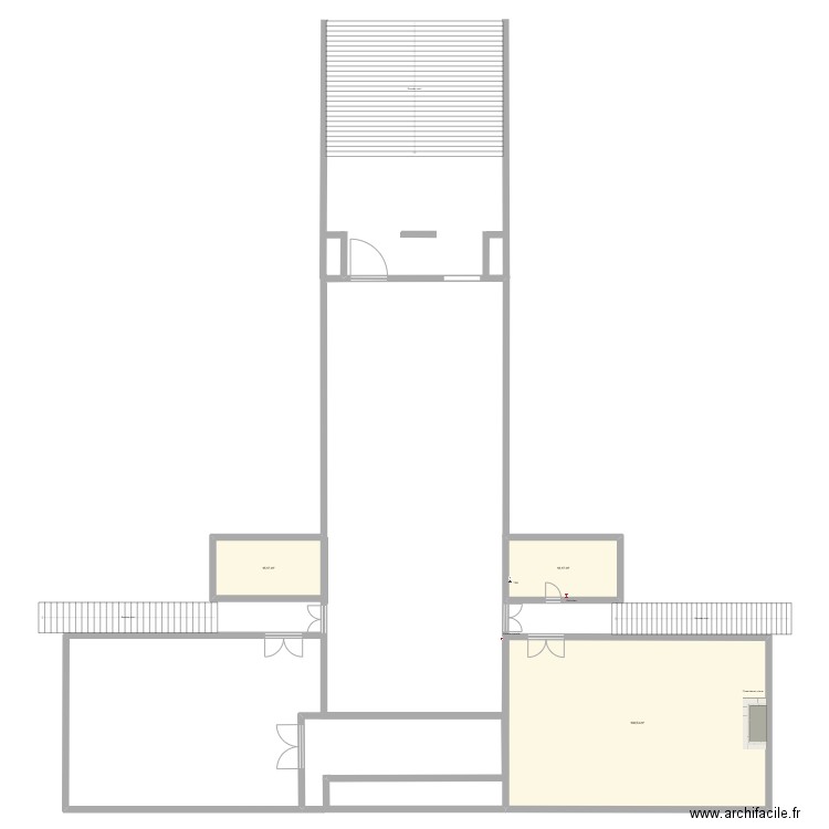 Caves Troyes. Plan de 3 pièces et 141 m2