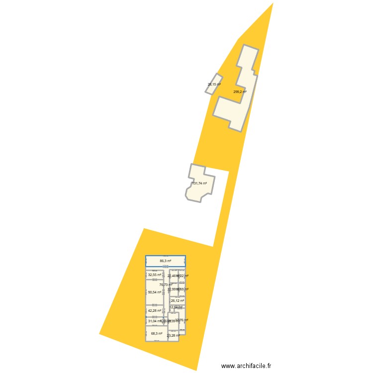 fromagerie plan base la cuve. Plan de 20 pièces et 1115 m2