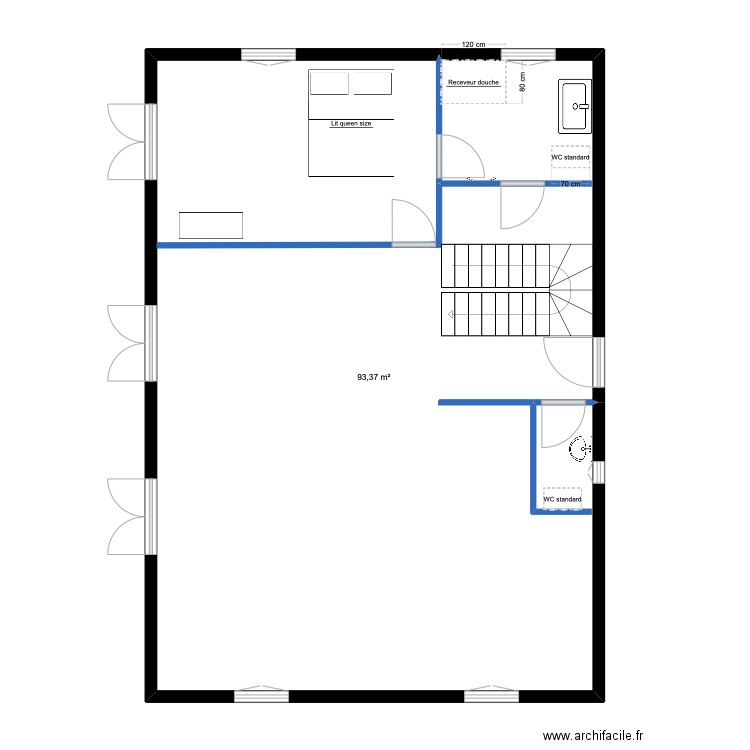 plan rc gigery. Plan de 1 pièce et 93 m2